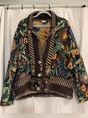 Painted Pony Vintage Woven Tapestry Jacket